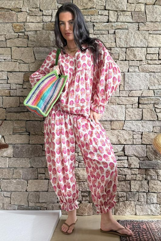 Kondi Rainbow Raffia Tote Bag Green